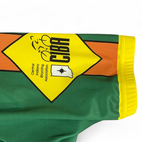 Peak 1 Cycling Jersey Adult EXTRA LARGE Green Yellow Indiana Hilly Hundred 2013 - Picture 6 of 12
